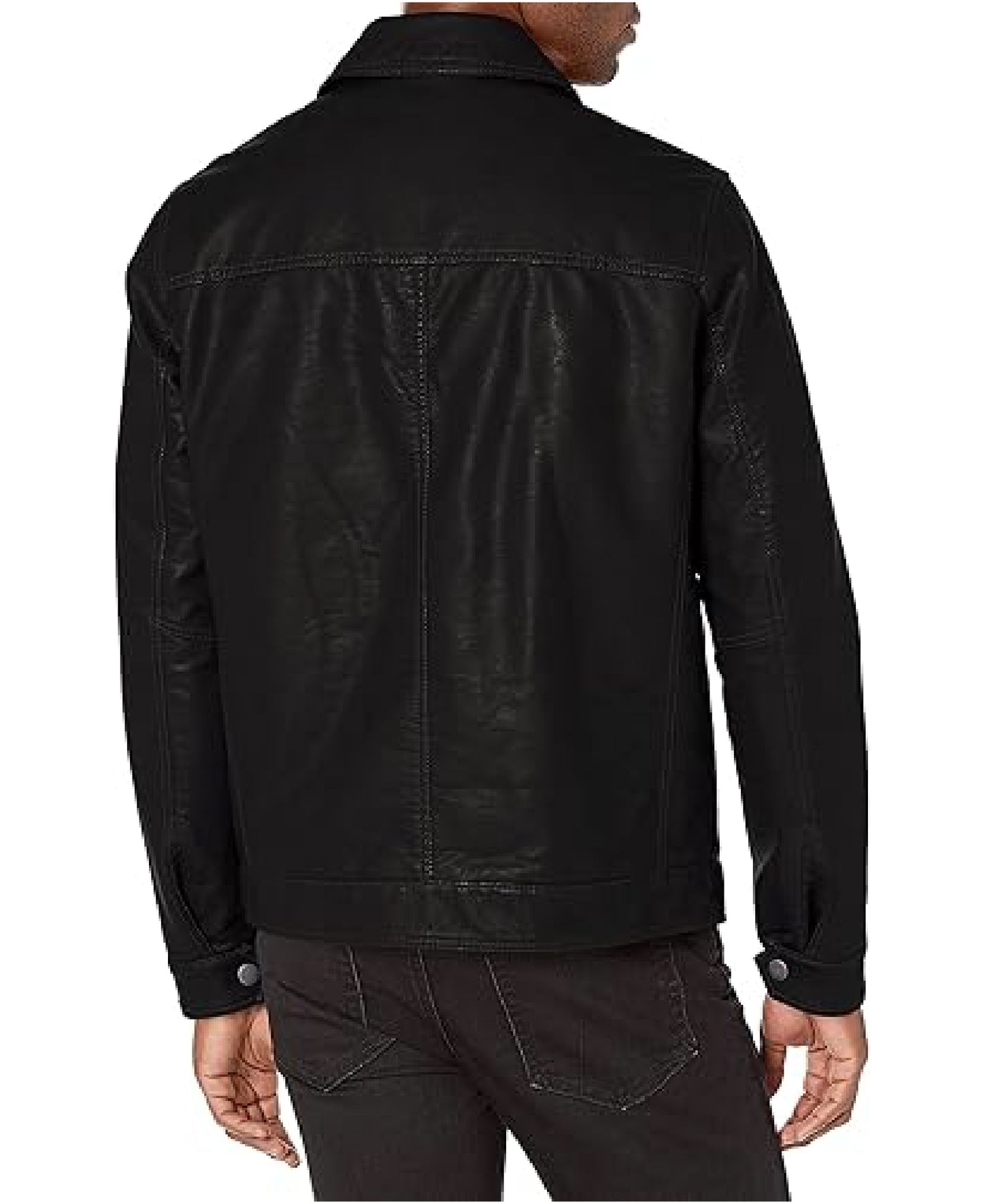 Men’s Classic Faux Leather Jacket | Timeless Style & Comfort
