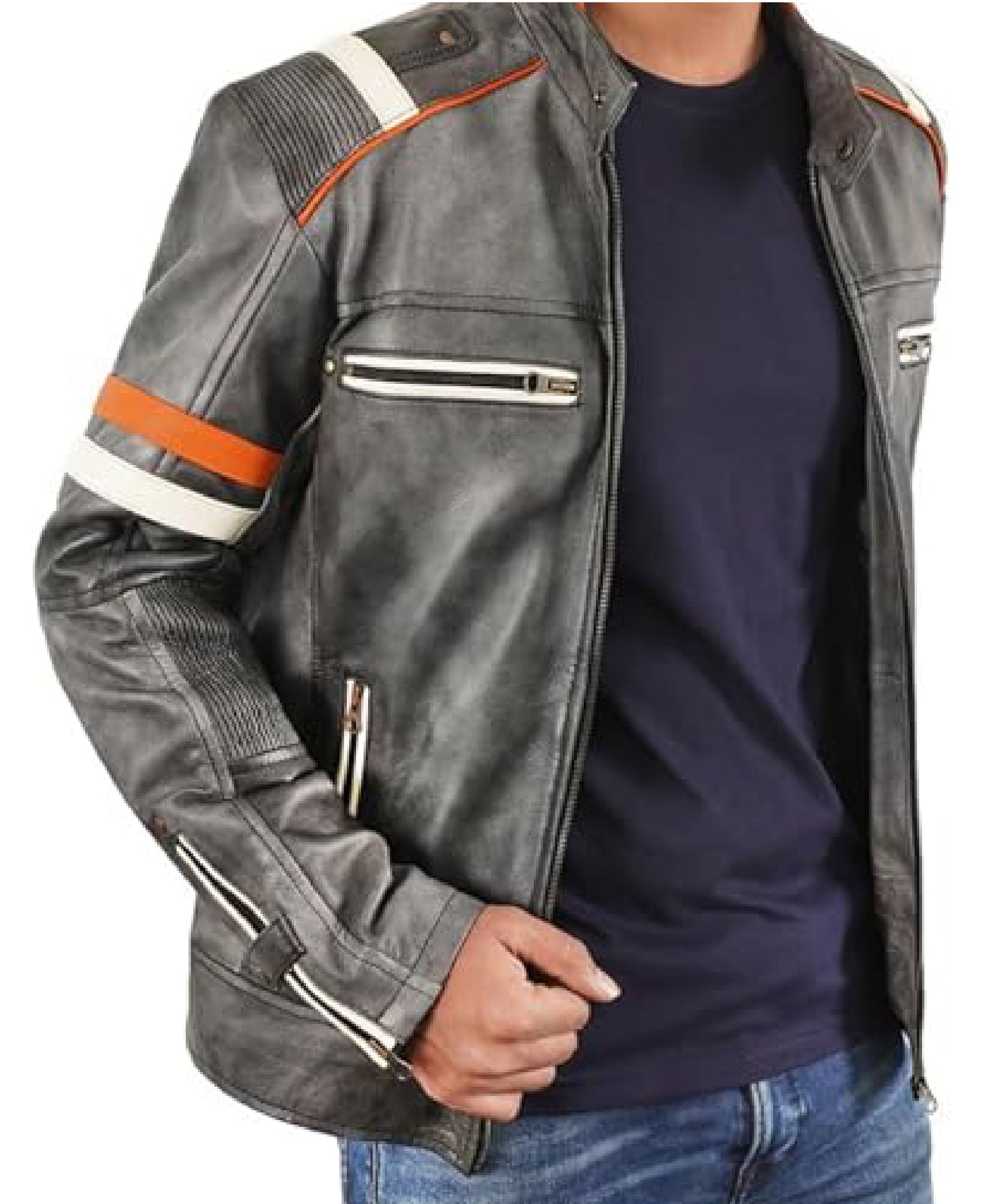 Harley Black Distressed Leather Biker Jacket for Men | Premium Motorcycle Style
