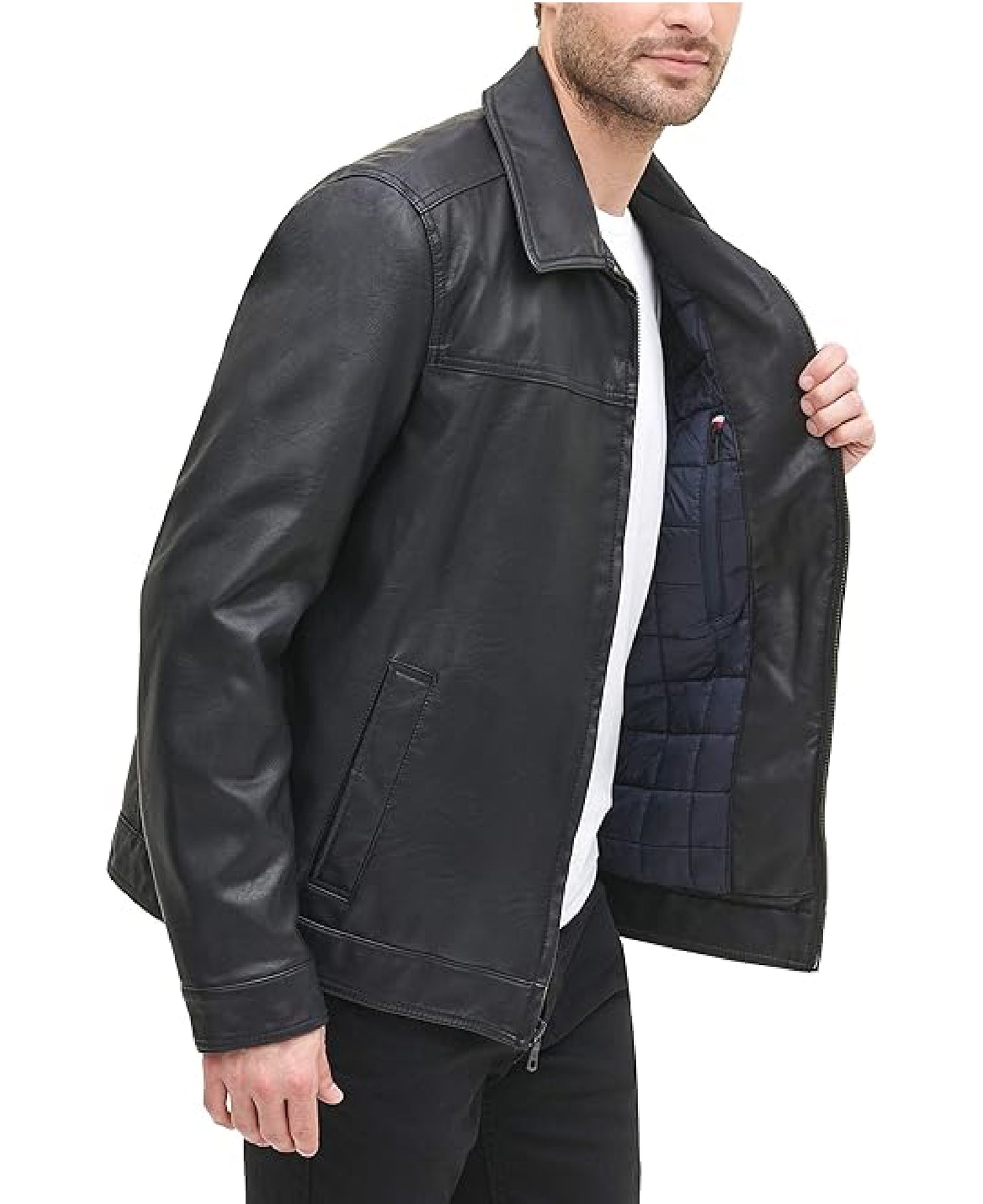 Men’s Classic Faux Leather Jacket | Timeless Style & Comfort
