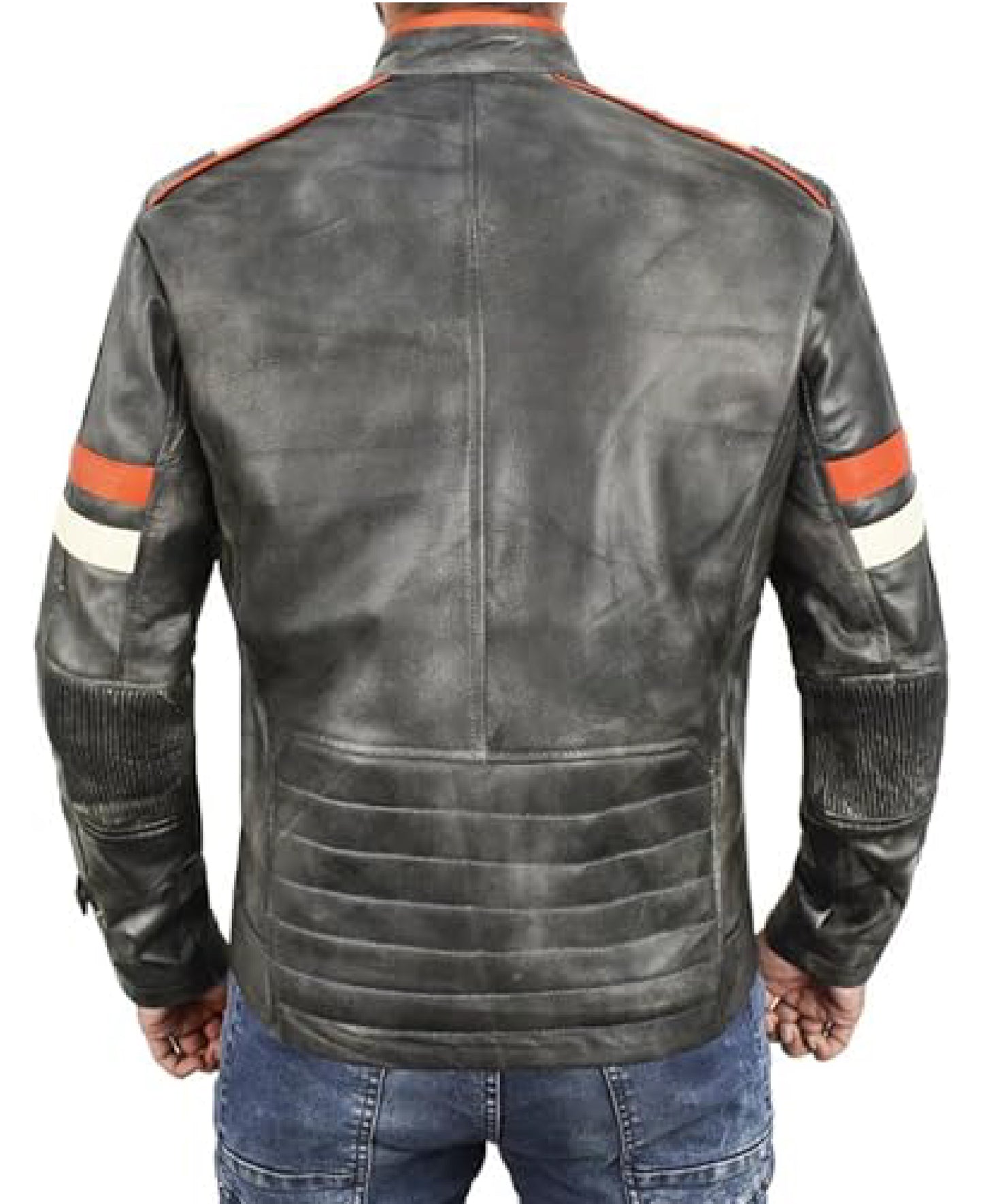 Harley Black Distressed Leather Biker Jacket for Men | Premium Motorcycle Style